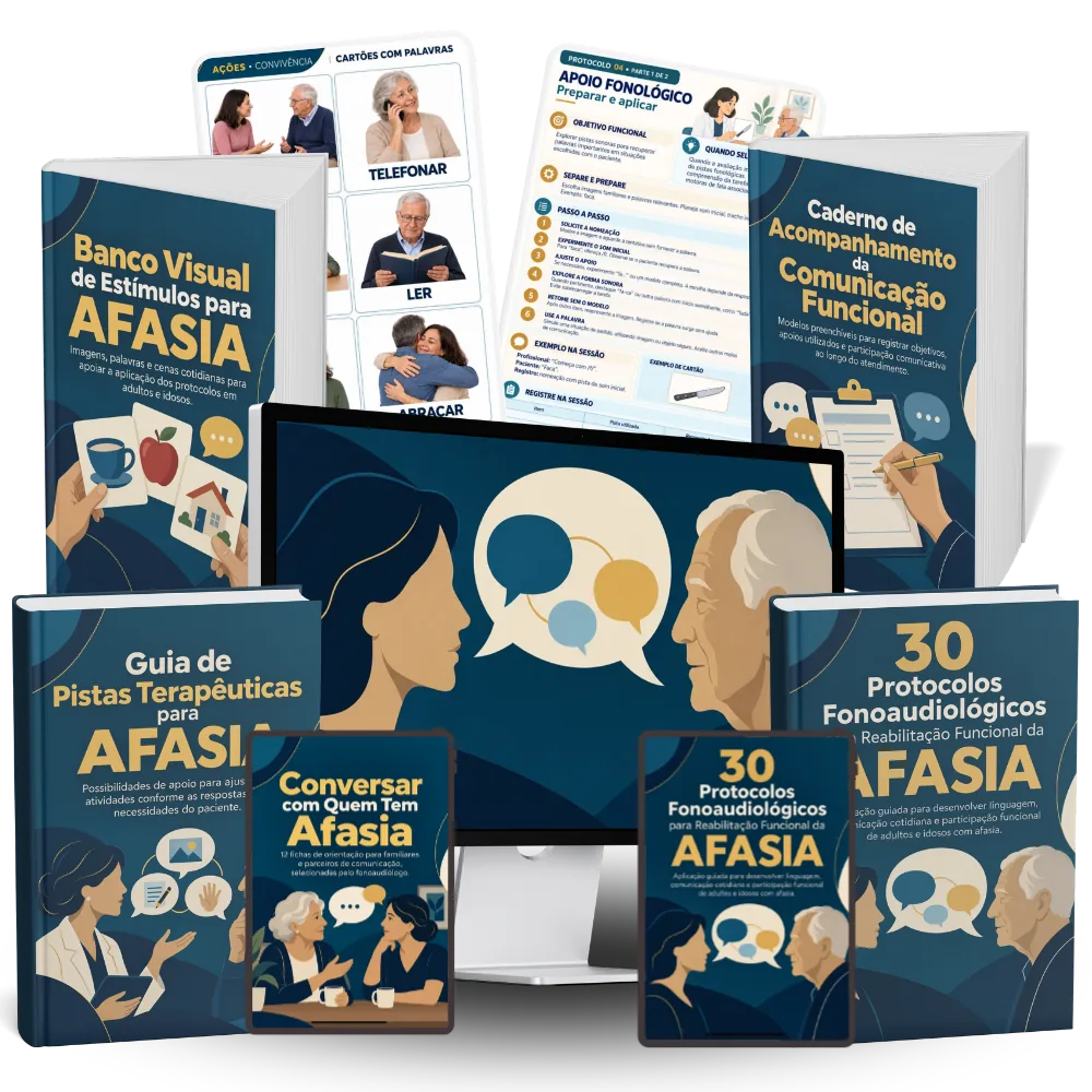 Coleção digital 30 Protocolos para Afasia e quatro bônus